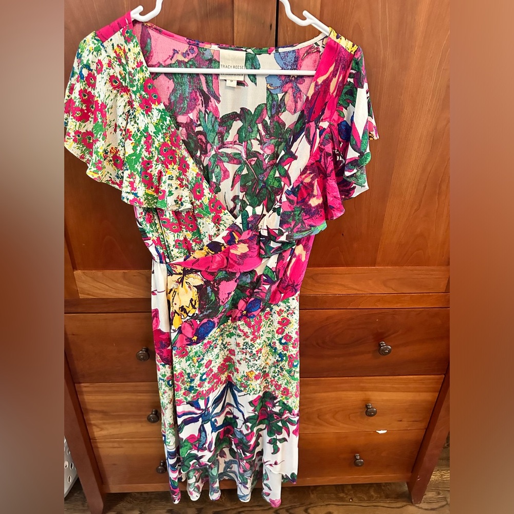 Easter Pretty Floral Dress -Tracy Reese for Anthropology Hi-low dress